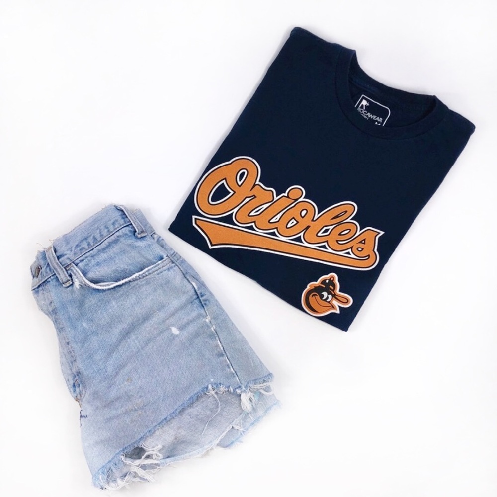 Orioles Crop Top - Navy Blue